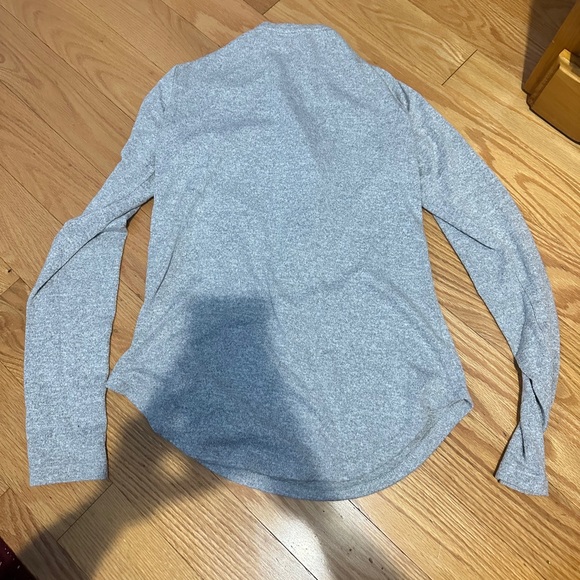 Gold-zip long sleeve top Grey - Picture 7 of 7